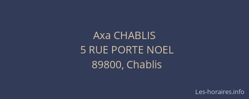 Axa CHABLIS