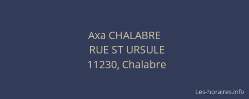 Axa CHALABRE
