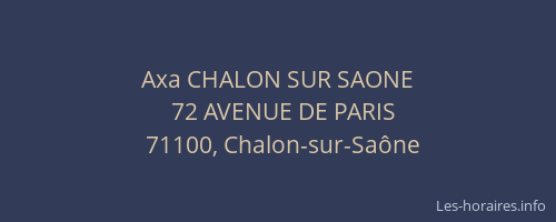 Axa CHALON SUR SAONE