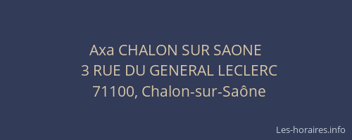 Axa CHALON SUR SAONE