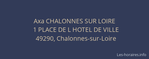 Axa CHALONNES SUR LOIRE