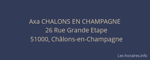 Axa CHALONS EN CHAMPAGNE