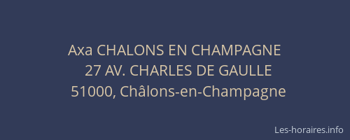 Axa CHALONS EN CHAMPAGNE