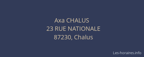 Axa CHALUS