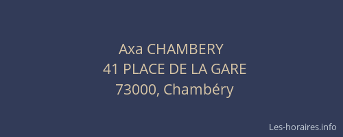 Axa CHAMBERY