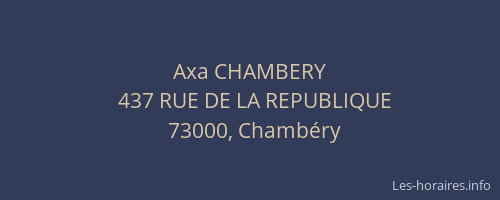 Axa CHAMBERY