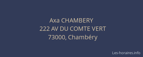 Axa CHAMBERY
