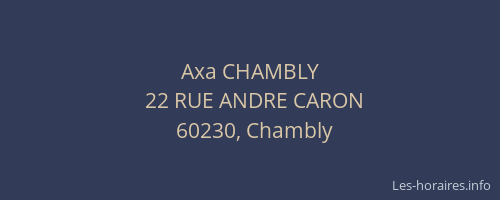 Axa CHAMBLY