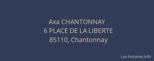 Axa CHANTONNAY