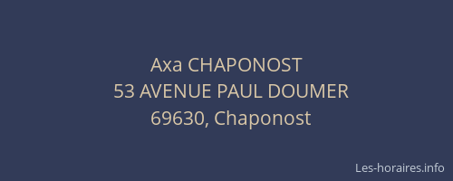 Axa CHAPONOST
