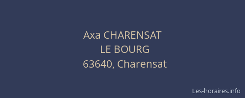 Axa CHARENSAT
