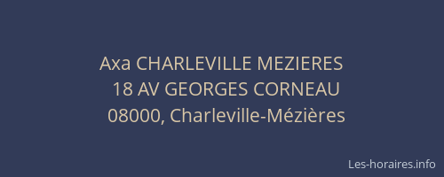Axa CHARLEVILLE MEZIERES