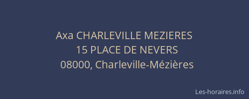 Axa CHARLEVILLE MEZIERES