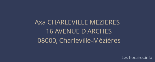 Axa CHARLEVILLE MEZIERES