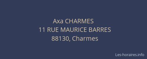 Axa CHARMES