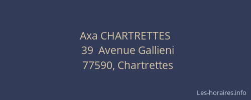 Axa CHARTRETTES