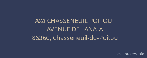 Axa CHASSENEUIL POITOU