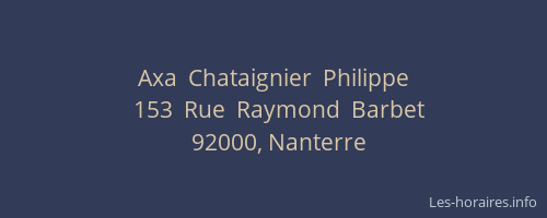 Axa  Chataignier  Philippe