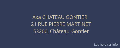Axa CHATEAU GONTIER