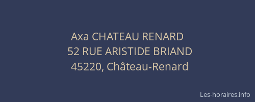 Axa CHATEAU RENARD