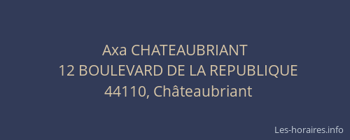 Axa CHATEAUBRIANT