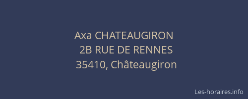 Axa CHATEAUGIRON