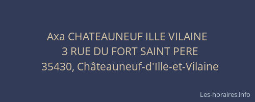 Axa CHATEAUNEUF ILLE VILAINE