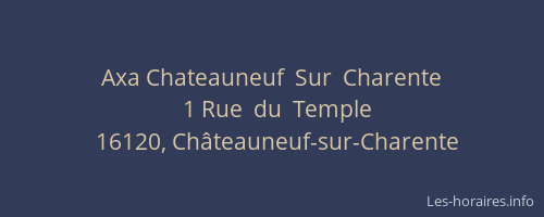 Axa Chateauneuf  Sur  Charente