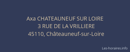 Axa CHATEAUNEUF SUR LOIRE