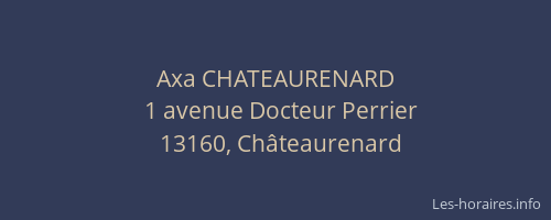 Axa CHATEAURENARD
