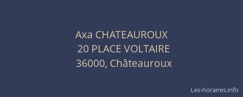Axa CHATEAUROUX