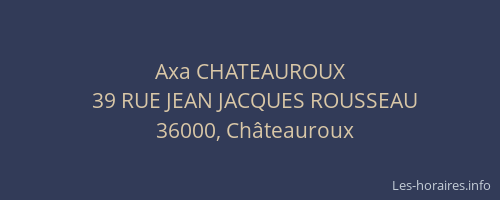 Axa CHATEAUROUX