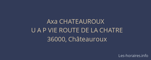 Axa CHATEAUROUX