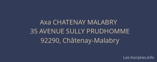 Axa CHATENAY MALABRY