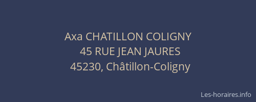 Axa CHATILLON COLIGNY
