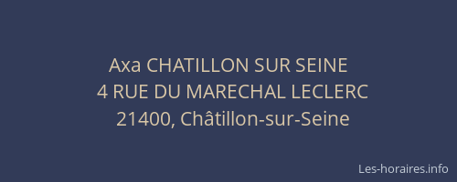 Axa CHATILLON SUR SEINE