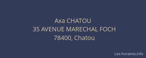 Axa CHATOU