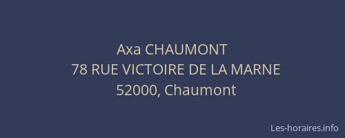 Axa CHAUMONT