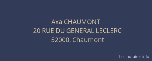 Axa CHAUMONT