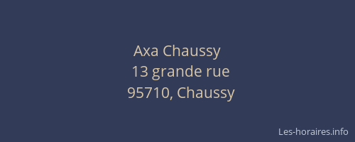 Axa Chaussy