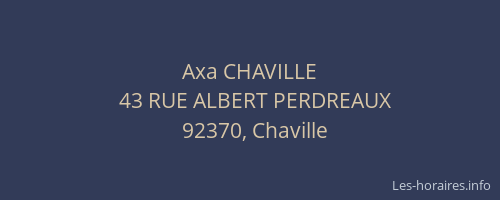 Axa CHAVILLE