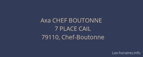 Axa CHEF BOUTONNE