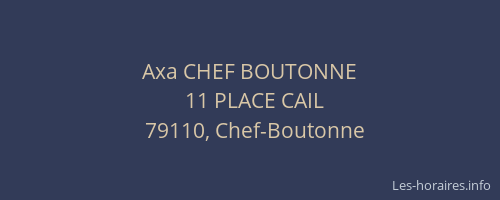 Axa CHEF BOUTONNE