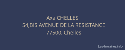 Axa CHELLES