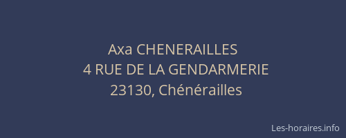Axa CHENERAILLES