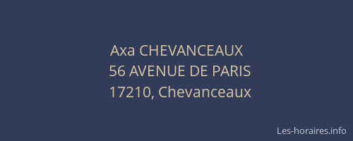 Axa CHEVANCEAUX