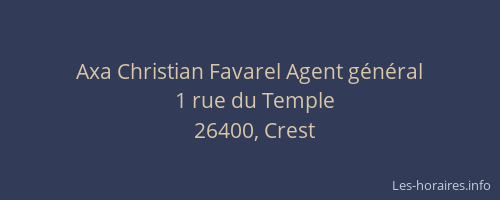 Axa Christian Favarel Agent g&eacute;n&eacute;ral