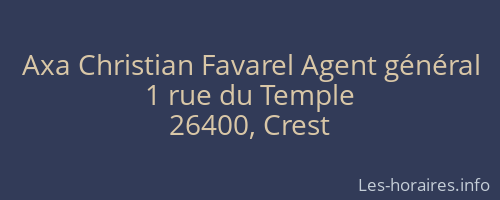 Axa Christian Favarel Agent général