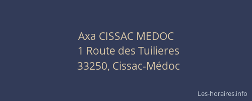 Axa CISSAC MEDOC