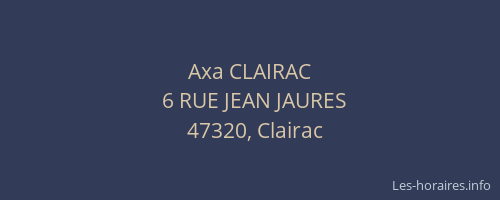 Axa CLAIRAC